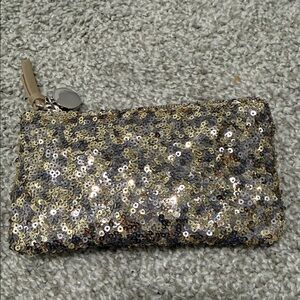 LOFT Glam Sequin Pouch - Gold and Silver